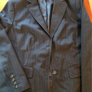 Ann Taylor brown pinstriped blazer